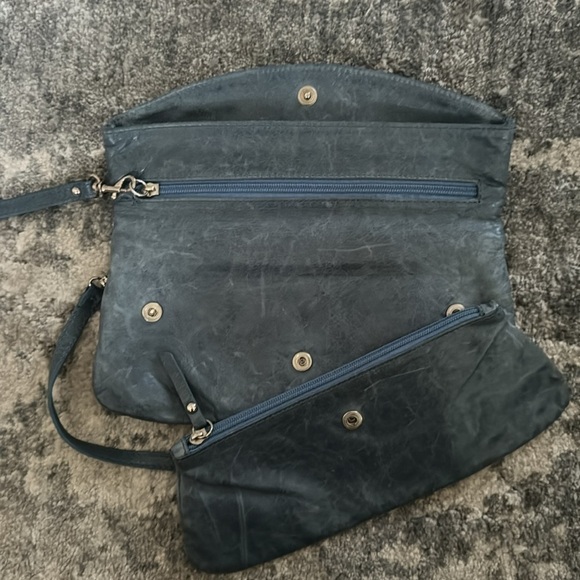 GIANNI CHIARINI; Made in Italy; Designer
Turquoise Leather Envelope Bag - Picture 8 of 8